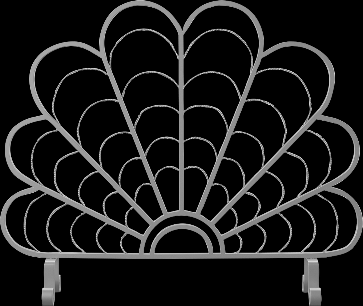 Stonton Silver Fireplace Screen - Thumbnail - Image 1