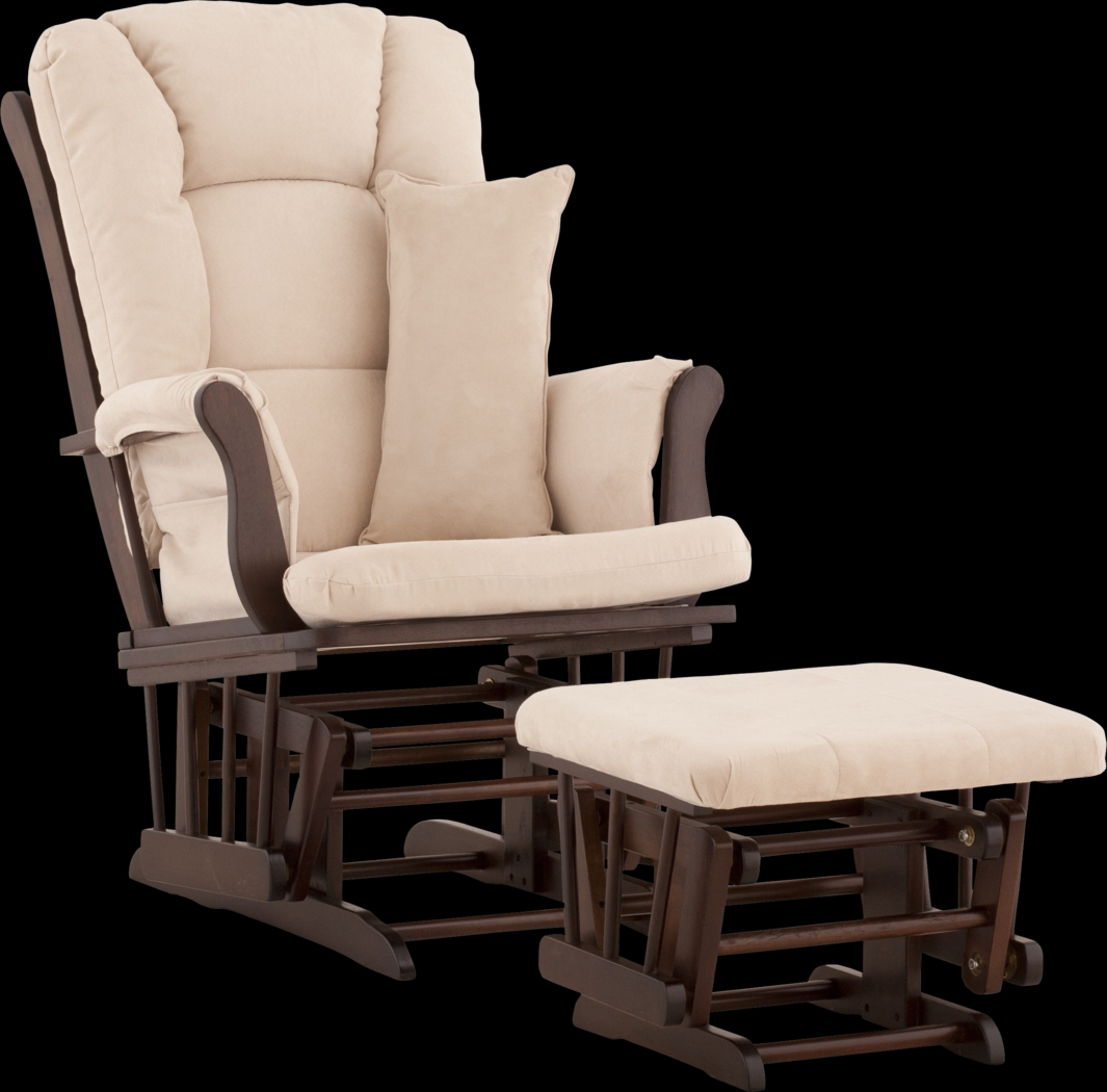 Nursery Stork Craft Tuscany Glider and Ottoman - Espresso/Beige - Thumbnail - Image 1