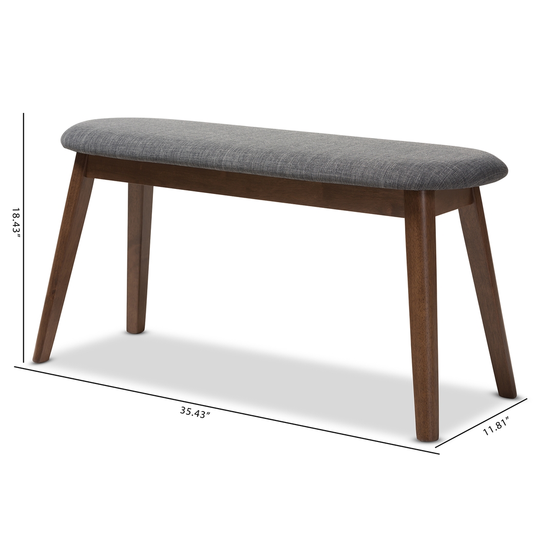 Stormbank Dark Gray Dining Bench - Thumbnail - Image 4