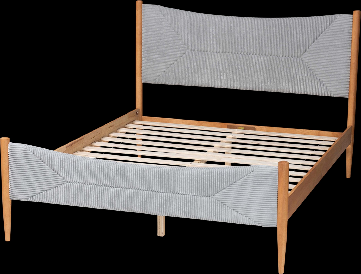 Stormsun Gray and Brown Queen Bed - Thumbnail - Image 6