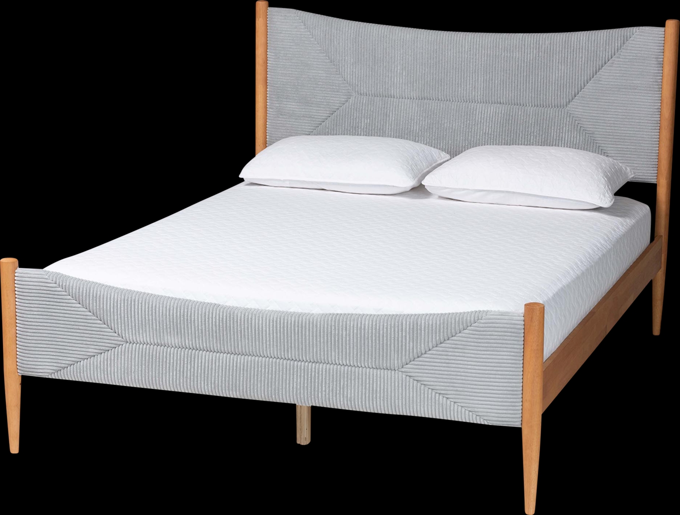 Stormsun Gray and Brown Queen Bed - Thumbnail - Image 1