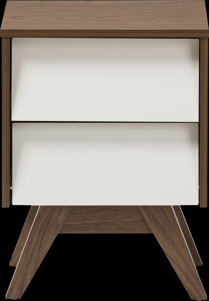 Stormtime White and Brown Nightstand - Thumbnail - Image 5