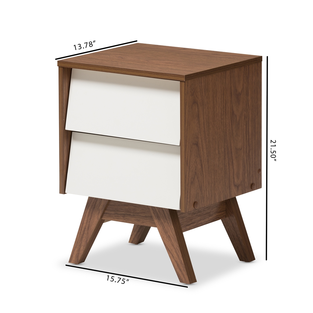 Stormtime White and Brown Nightstand - Thumbnail - Image 7