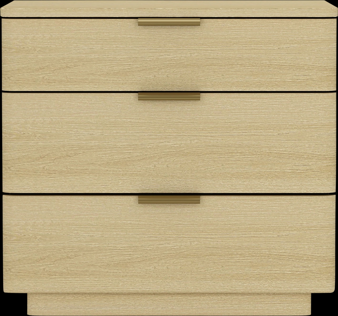 Stormways Brown and Gold Nightstand - Thumbnail - Image 1