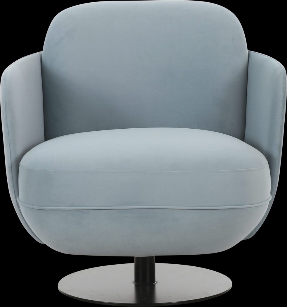 Stormwoody I Blue Swivel Accent Chair - Thumbnail - Image 3