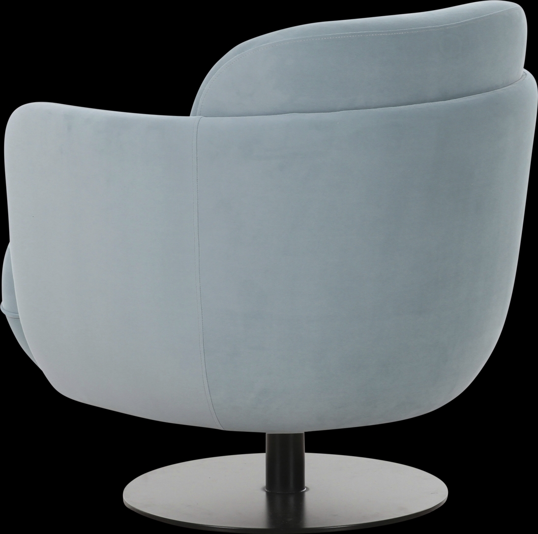 Stormwoody I Blue Swivel Accent Chair - Thumbnail - Image 4