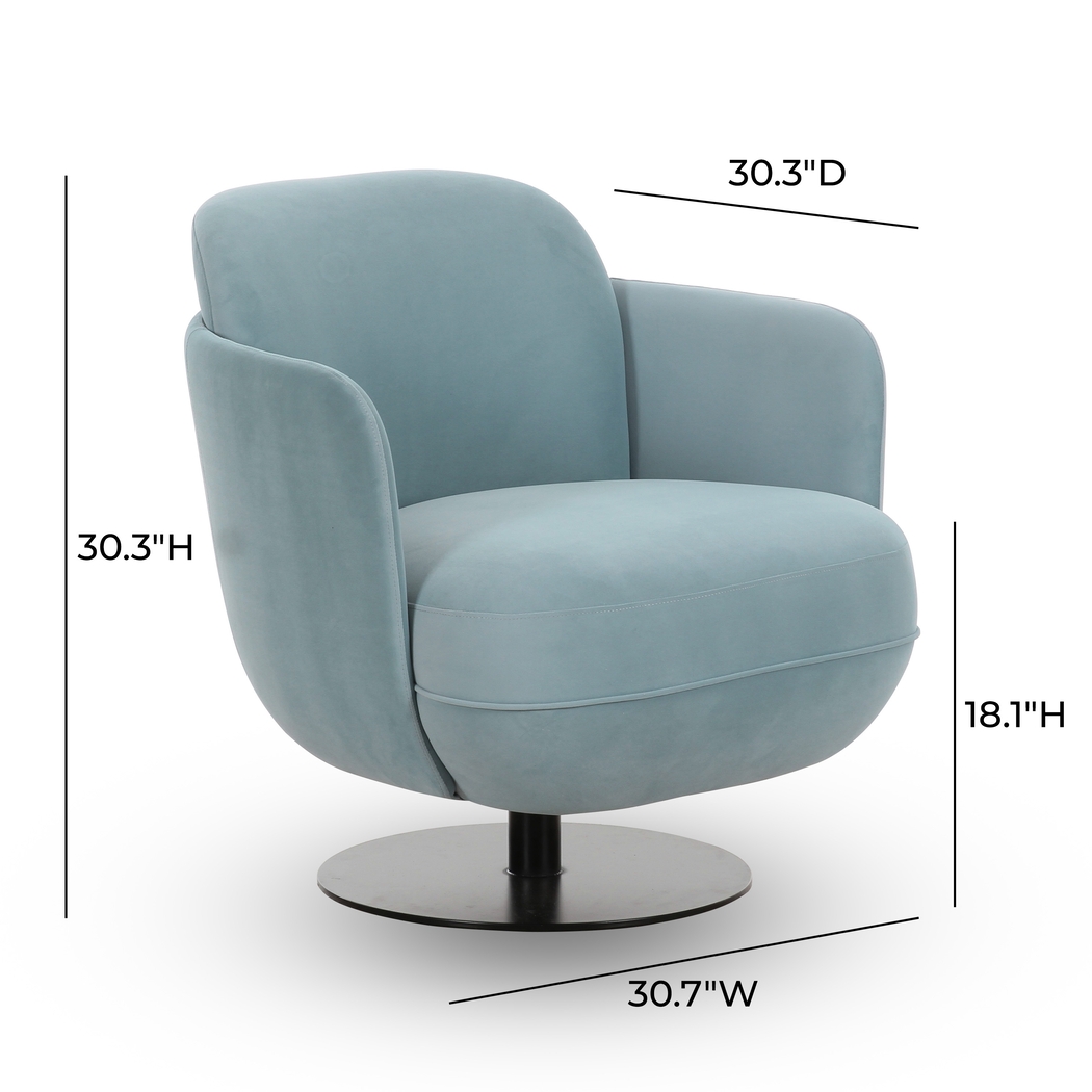 Stormwoody I Blue Swivel Accent Chair - Thumbnail - Image 6