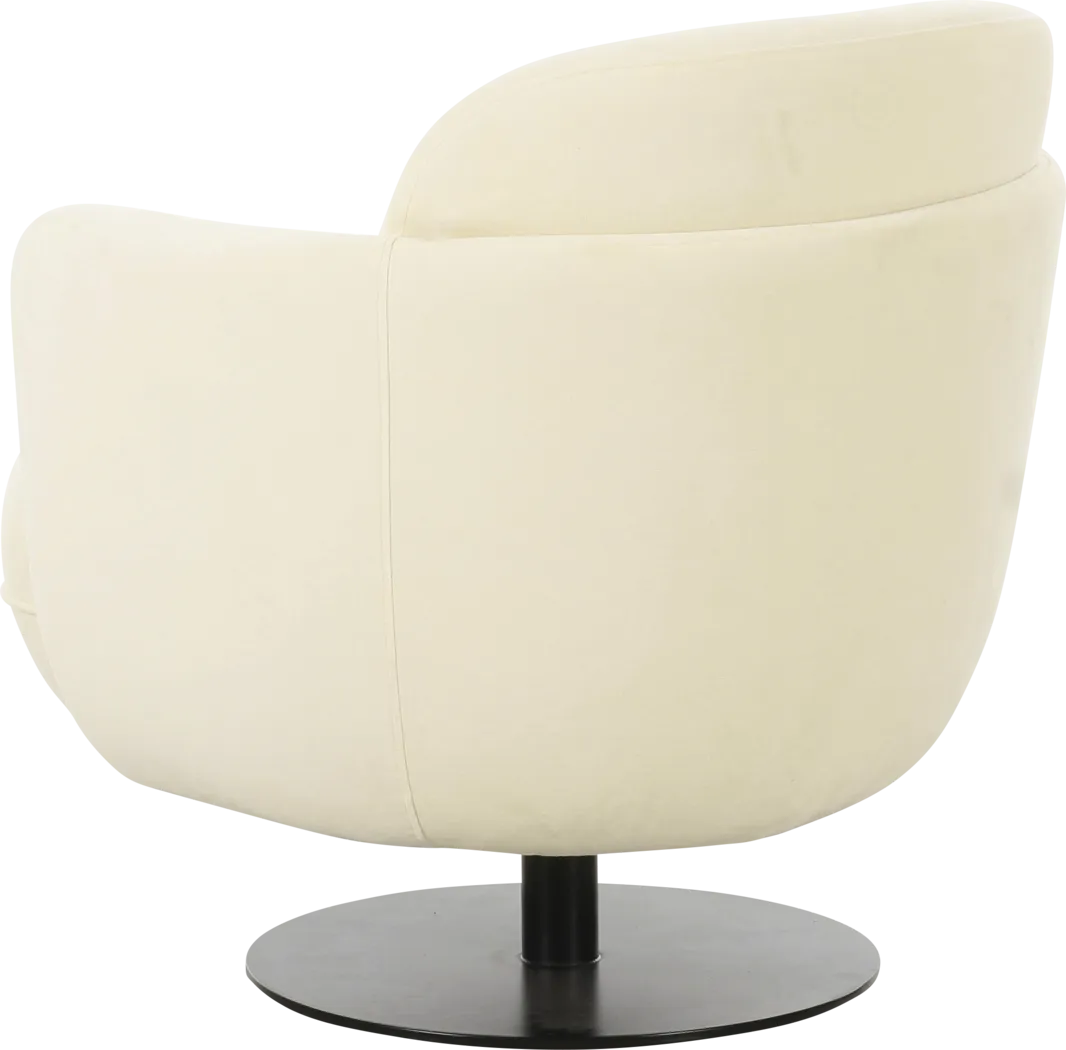 Stormwoody I Cream Swivel Accent Chair - Thumbnail - Image 3