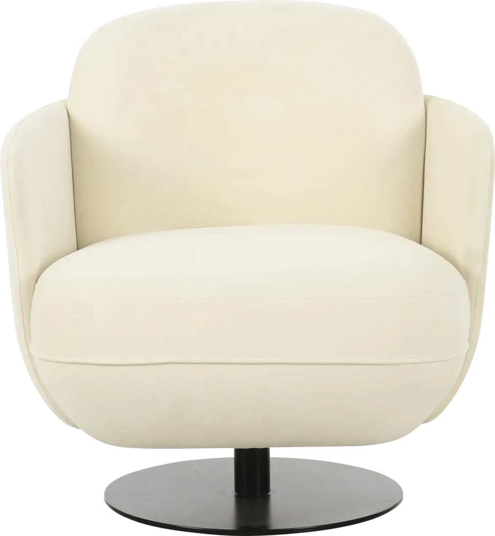 Stormwoody I Cream Swivel Accent Chair - Thumbnail - Image 4