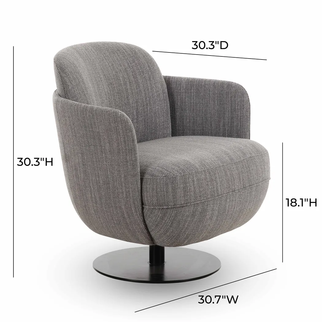 Stormwoody II Gray Swivel Accent Chair - Thumbnail - Image 6