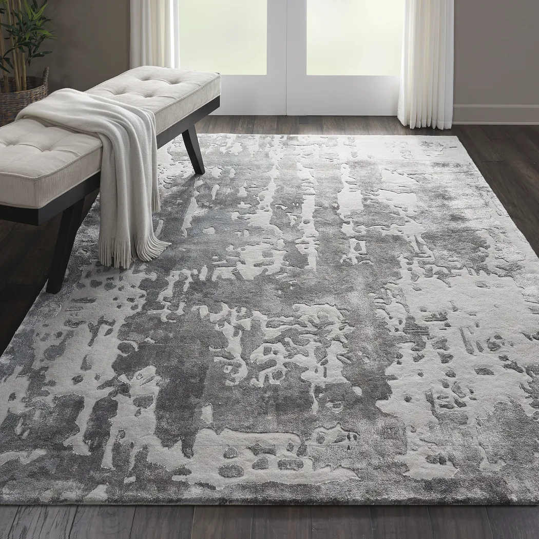 Stormy Lane Gray 8'6 x 11'6 Rug - Thumbnail - Image 2