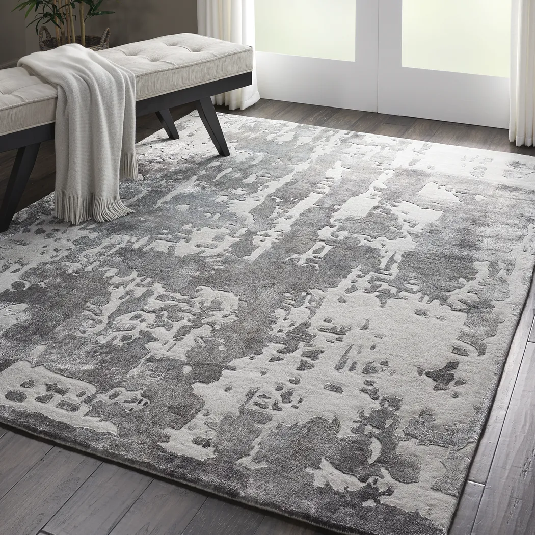 Stormy Lane Silver 6' x 8' Rug - Thumbnail - Image 7