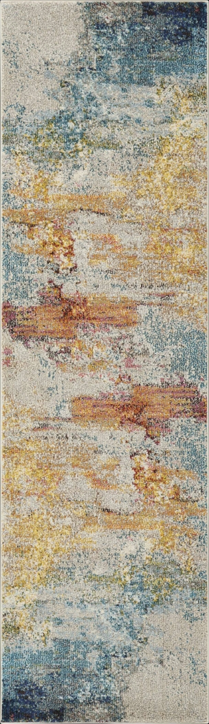 Stormy Skies Blue 2'2 x 7'6 Rug - Thumbnail - Image 1