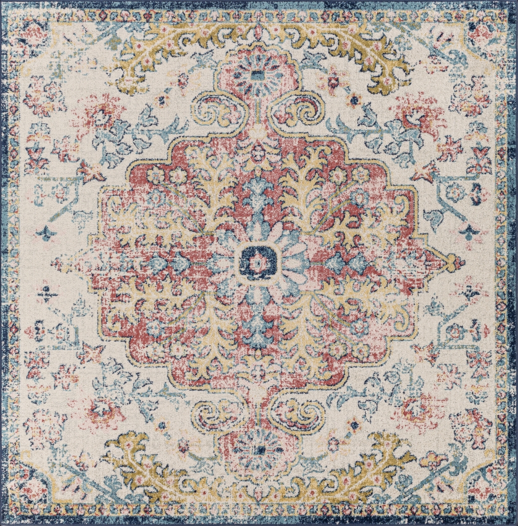 Stradleigh Blue 5'3 Square Rug - Thumbnail - Image 1