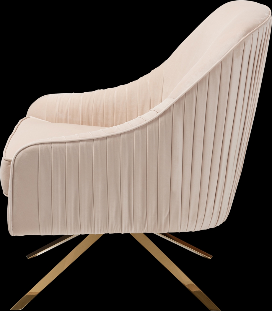 Strawflower Beige Accent Chair - Thumbnail - Image 3