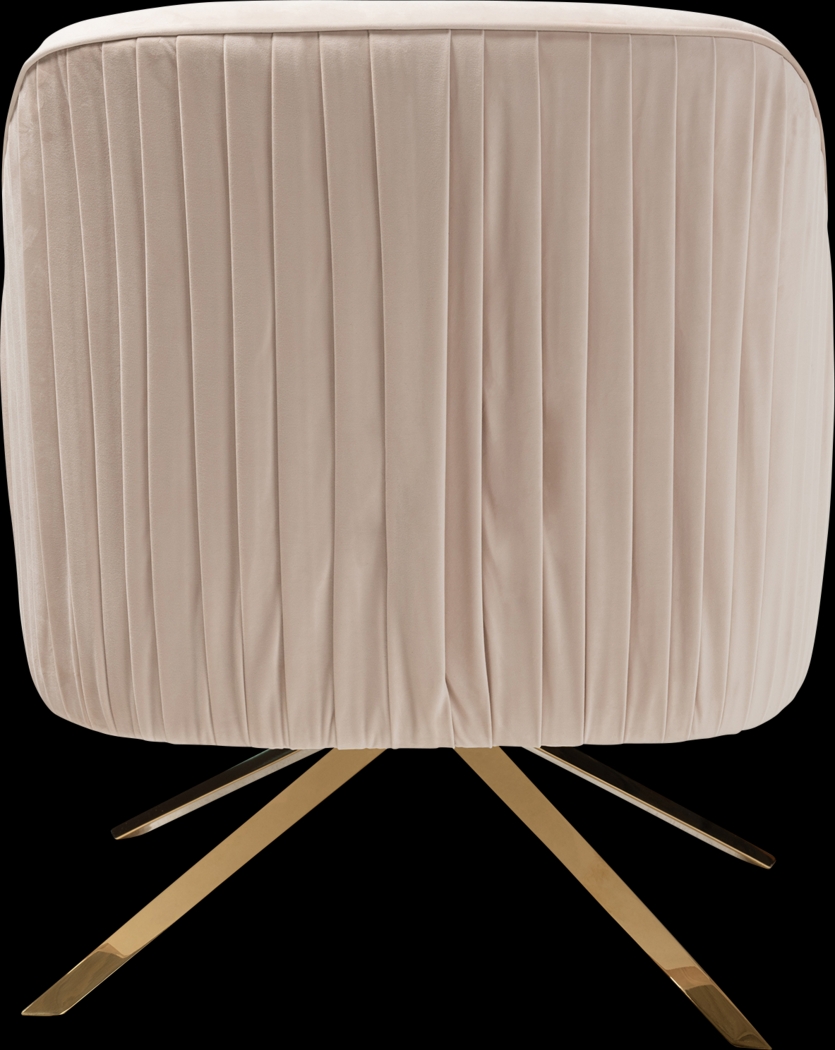Strawflower Beige Accent Chair - Thumbnail - Image 4