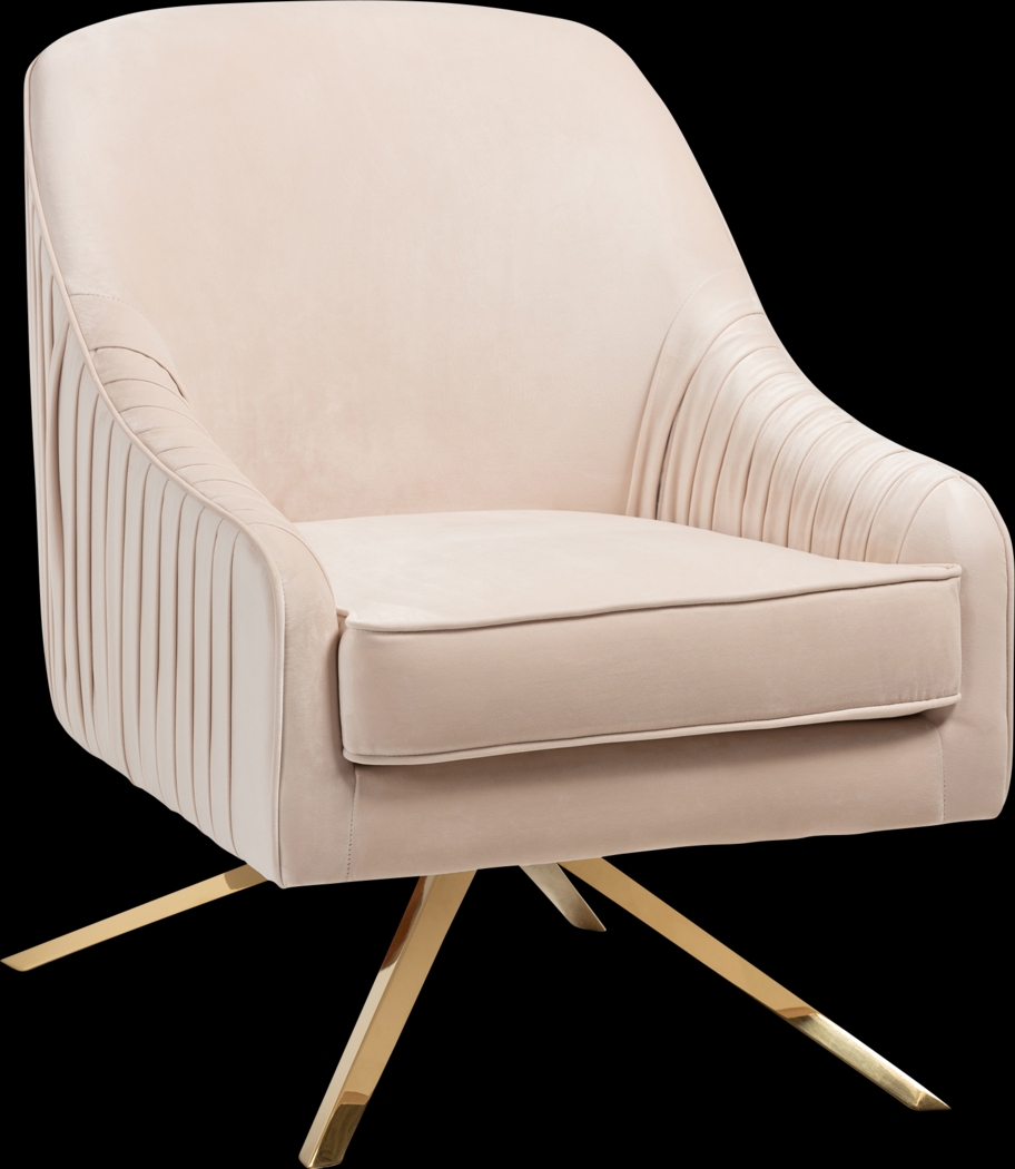 Strawflower Beige Accent Chair - Thumbnail - Image 1