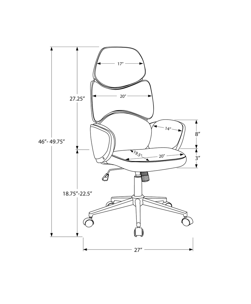 Streamview White Office Chair - Thumbnail - Image 4