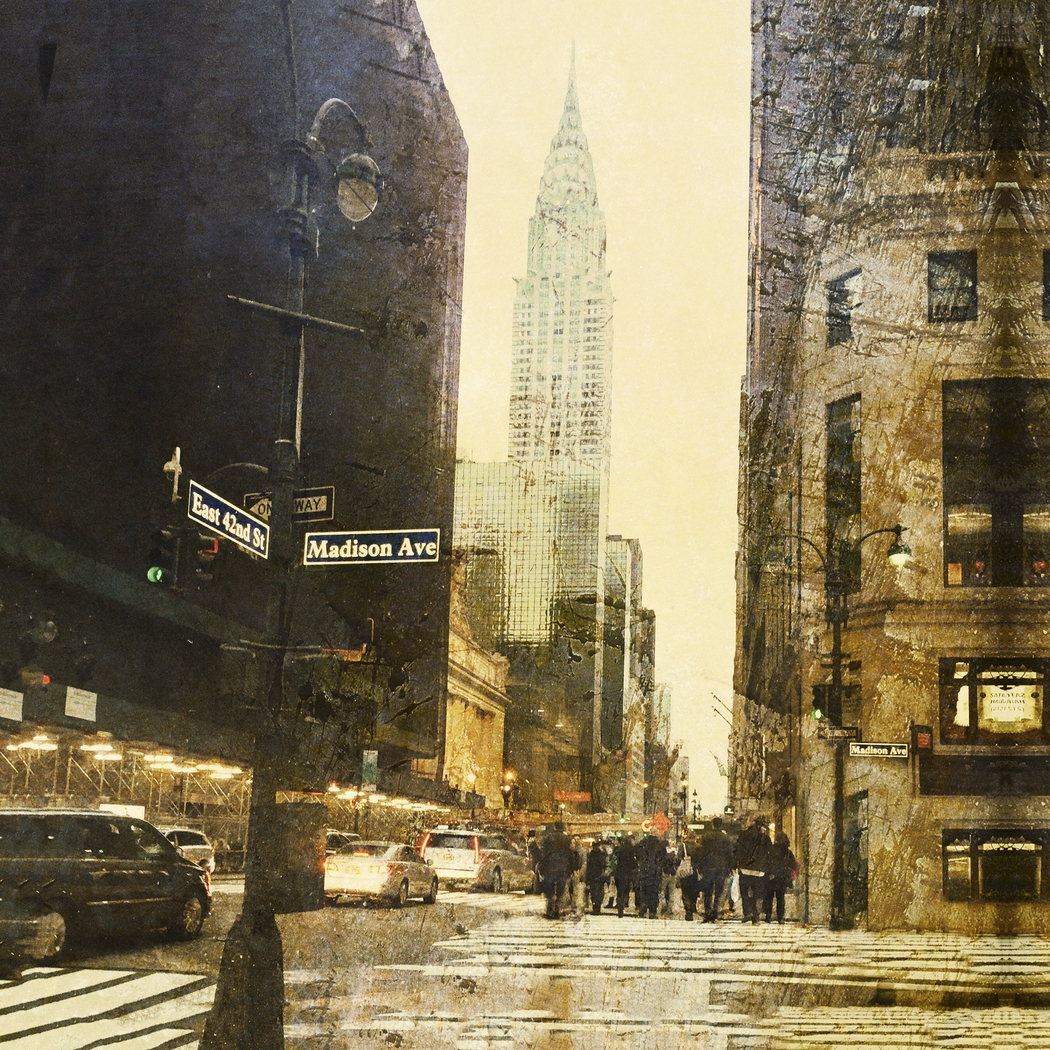 Street Signage 5' Square Canvas Artwork - Thumbnail - Image 1