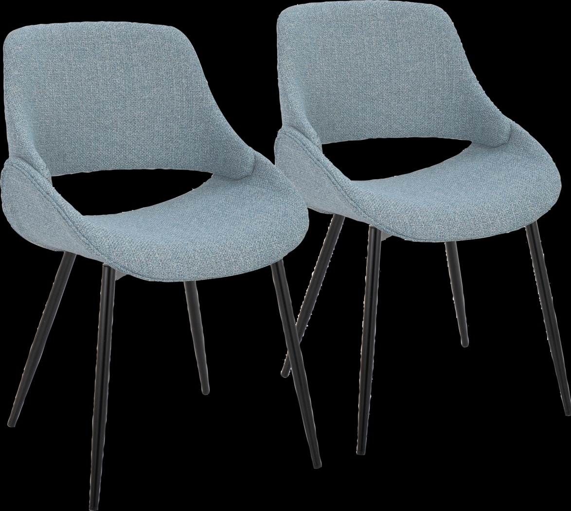 Stroble I Blue Dining Chair, Set of 2 - Thumbnail - Image 1