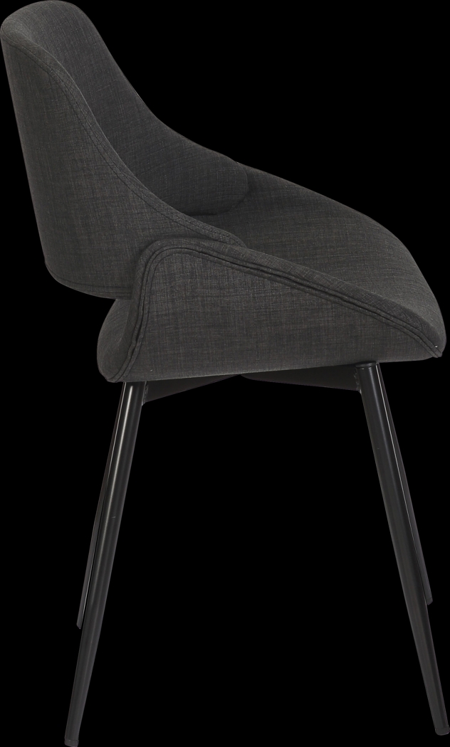 Stroble I Charcoal Dining Chair, Set of 2 - Thumbnail - Image 5