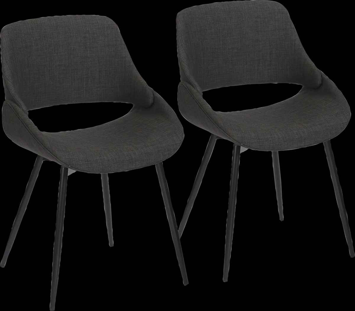 Stroble I Charcoal Dining Chair, Set of 2 - Thumbnail - Image 1