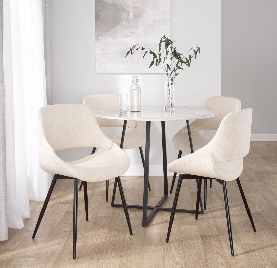 Stroble I Cream Dining Chair, Set of 2 - Thumbnail - Image 3