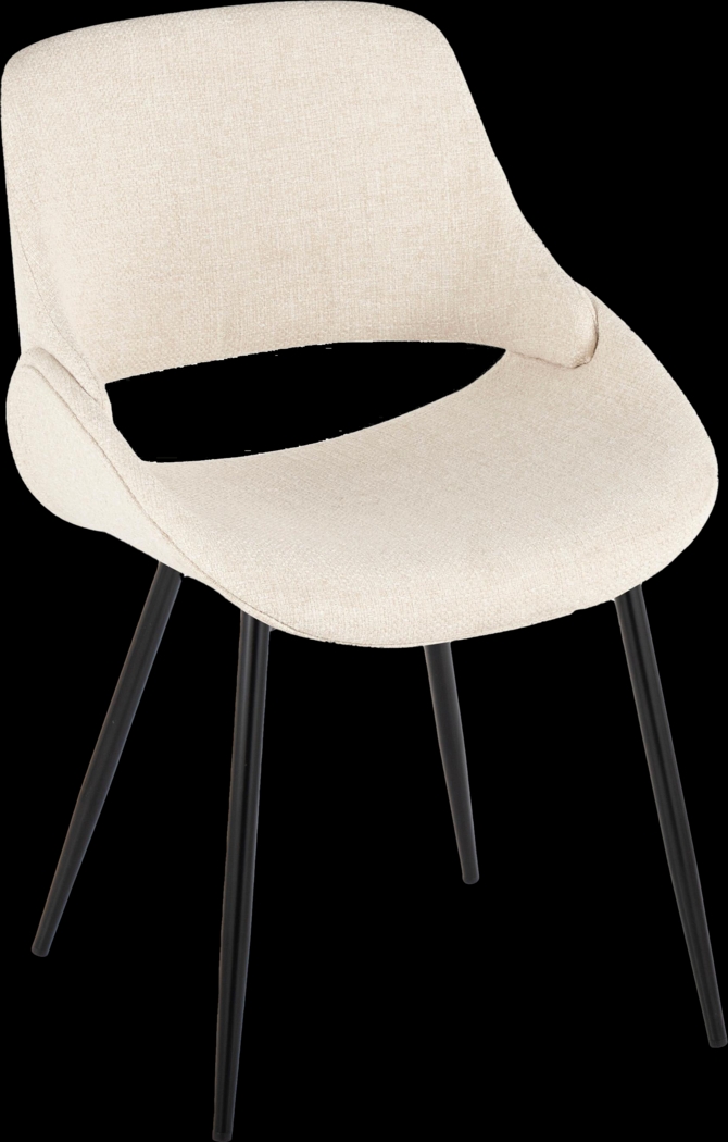 Stroble I Cream Dining Chair, Set of 2 - Thumbnail - Image 4