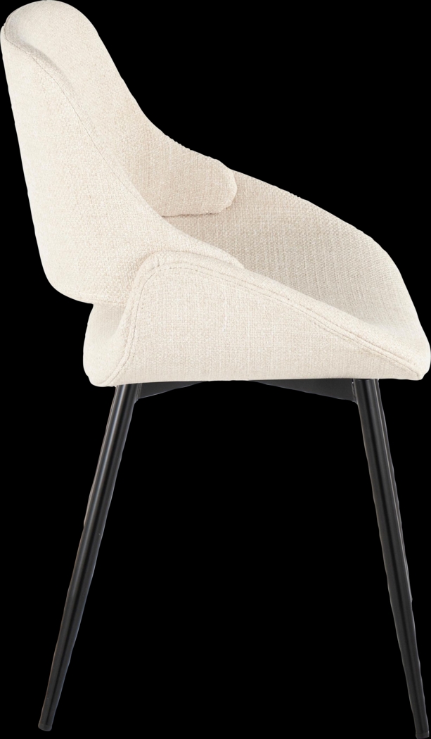 Stroble I Cream Dining Chair, Set of 2 - Thumbnail - Image 5