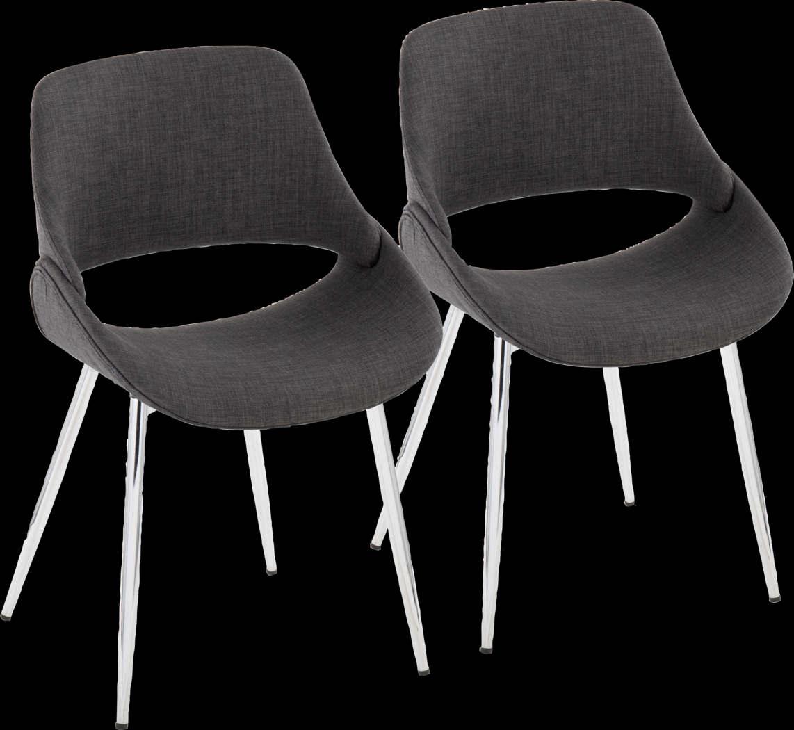 Stroble II Charcoal Dining Chair, Set of 2 - Thumbnail - Image 1