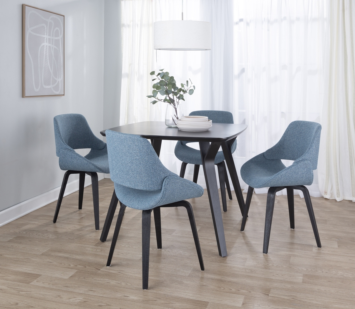 Stroble III Blue Dining Chair, Set of 2 - Thumbnail - Image 2