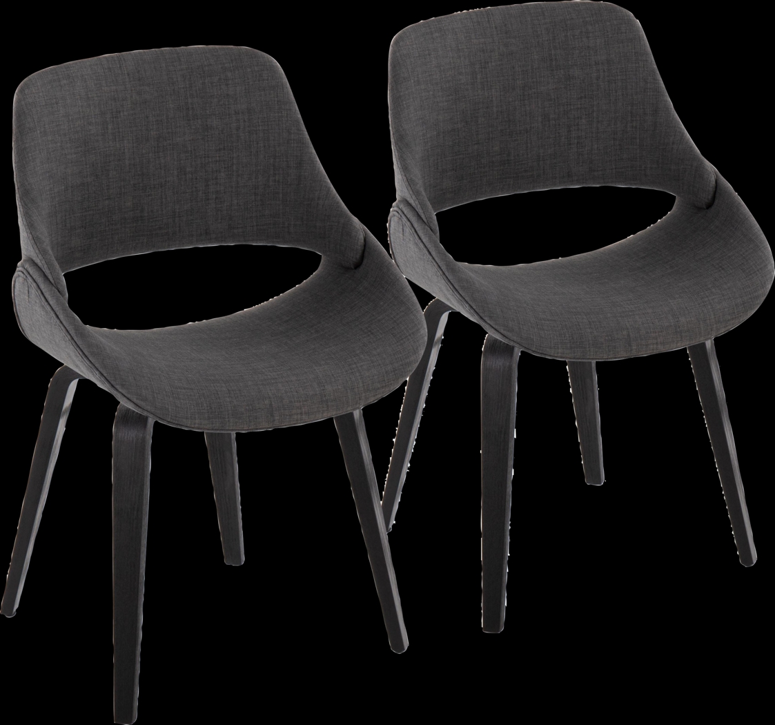 Stroble III Charcoal Dining Chair, Set of 2 - Thumbnail - Image 1