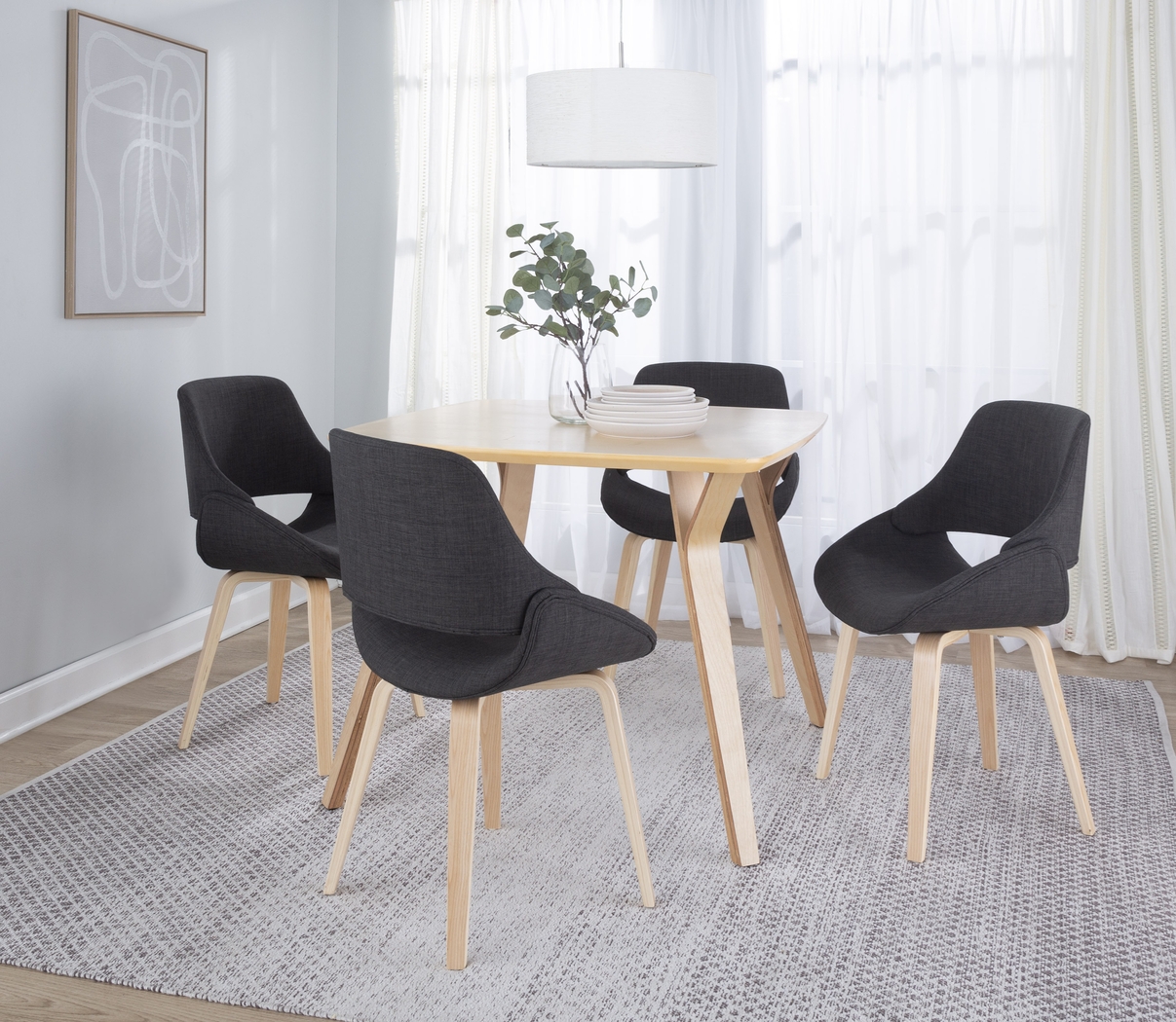 Stroble IV Charcoal Dining Chair, Set of 2 - Thumbnail - Image 2