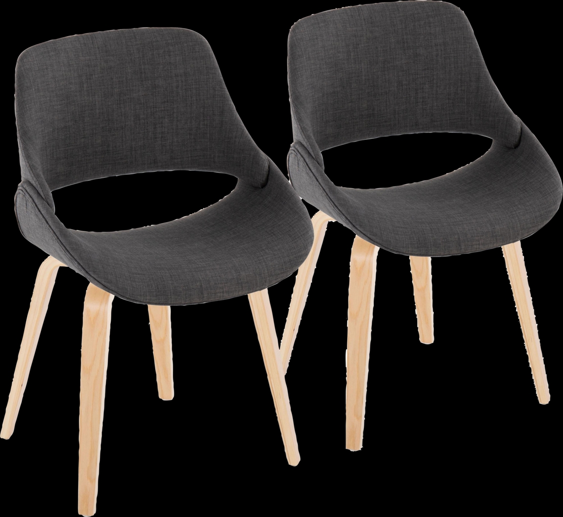 Stroble IV Charcoal Dining Chair, Set of 2 - Thumbnail - Image 1