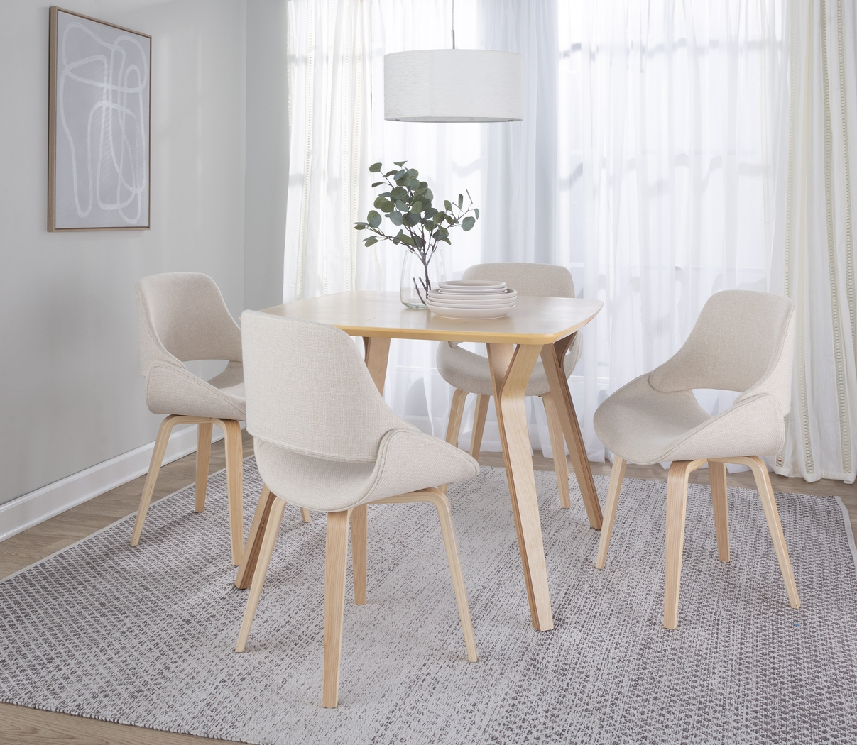 Stroble IV Cream Dining Chair, Set of 2 - Thumbnail - Image 2