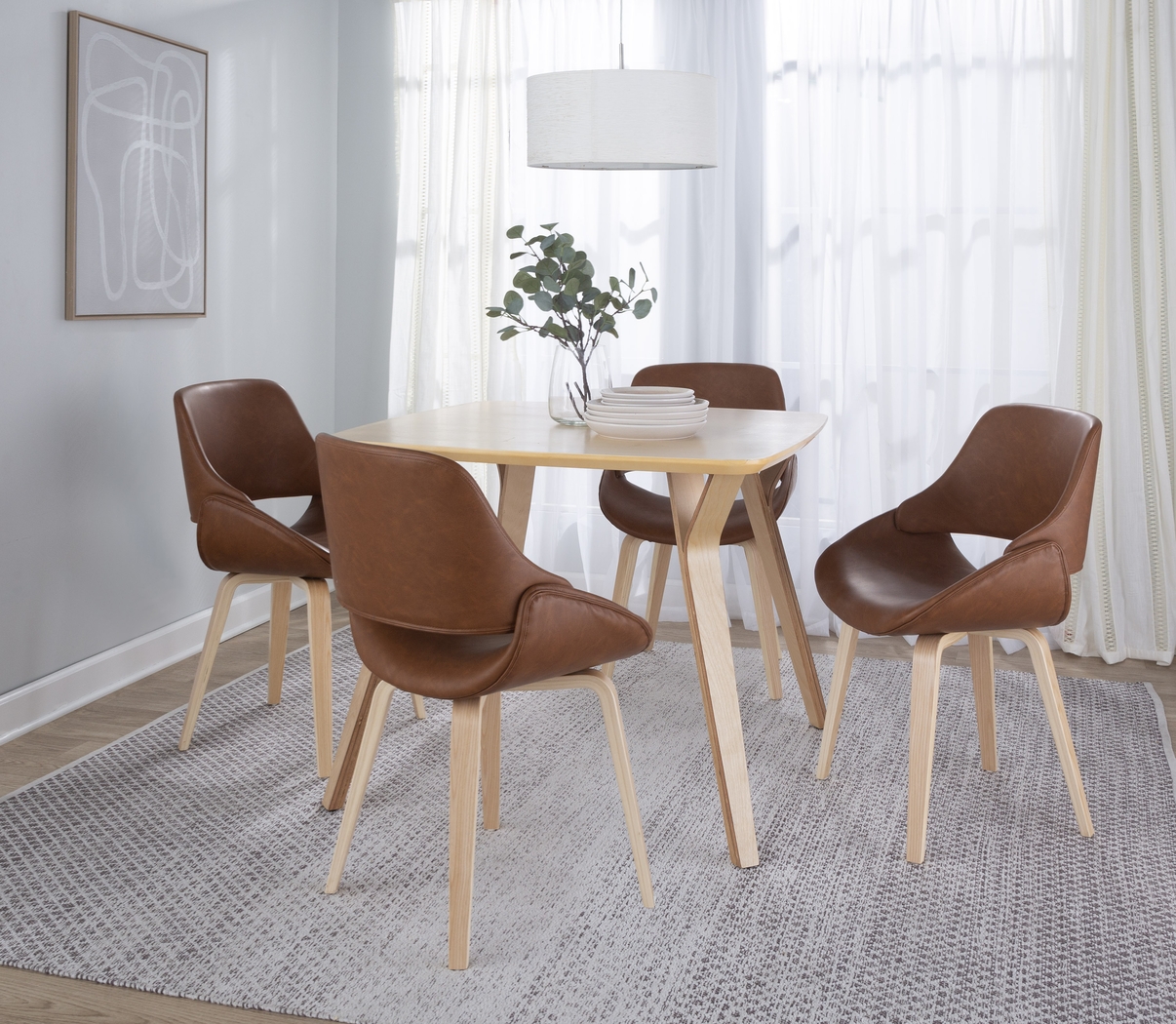 Stroble IX Camel Dining Chair, Set of 2 - Thumbnail - Image 2