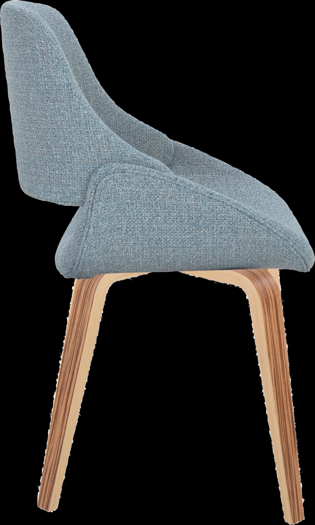 Stroble V Blue Dining Chair, Set of 2 - Thumbnail - Image 4