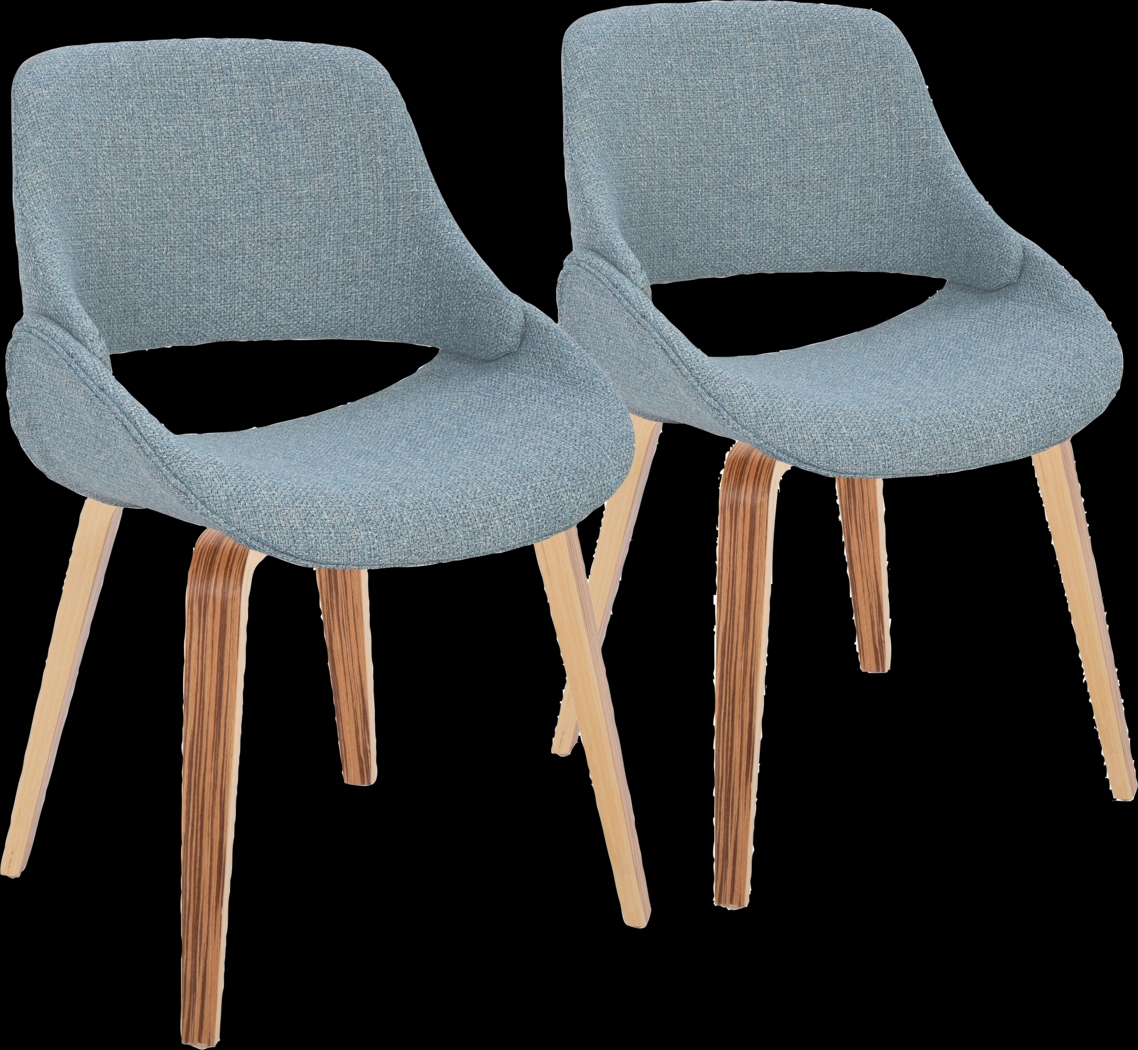 Stroble V Blue Dining Chair, Set of 2 - Thumbnail - Image 1