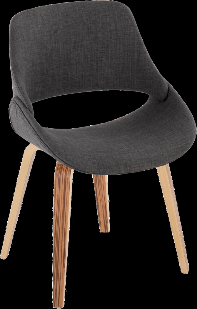 Stroble V Charcoal Dining Chair, Set of 2 - Thumbnail - Image 3