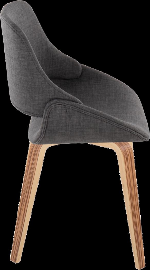 Stroble V Charcoal Dining Chair, Set of 2 - Thumbnail - Image 4