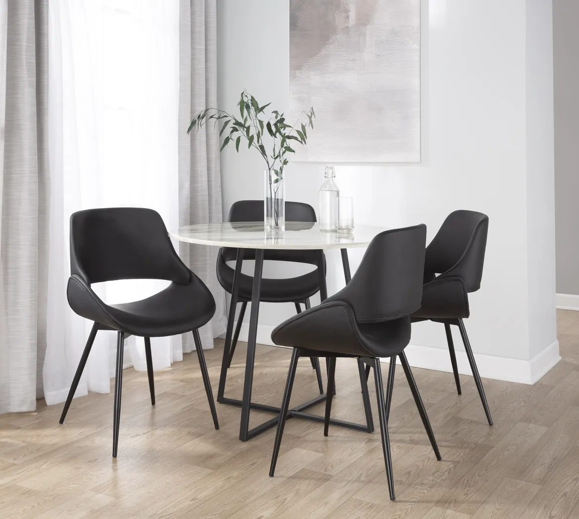 Stroble VI Black Dining Chair, Set of 2 - Thumbnail - Image 2