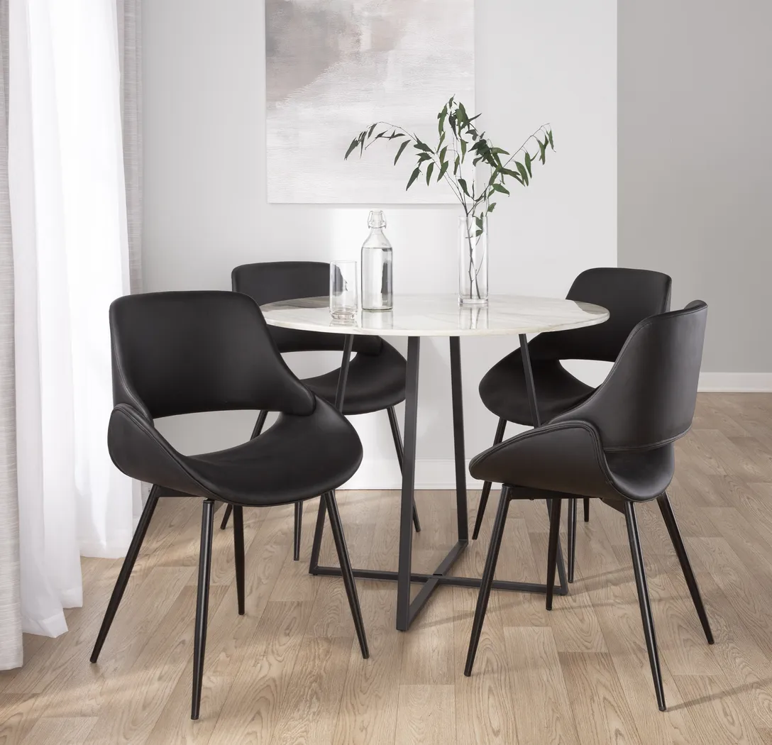 Stroble VI Black Dining Chair, Set of 2 - Thumbnail - Image 3