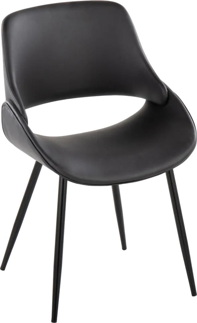 Stroble VI Black Dining Chair, Set of 2 - Thumbnail - Image 4