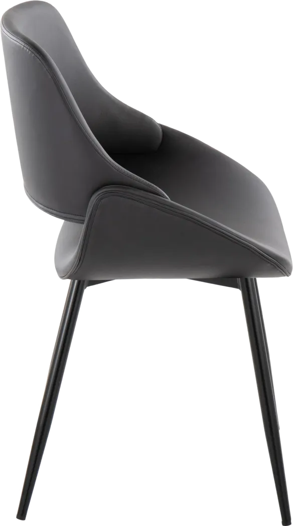 Stroble VI Black Dining Chair, Set of 2 - Thumbnail - Image 5