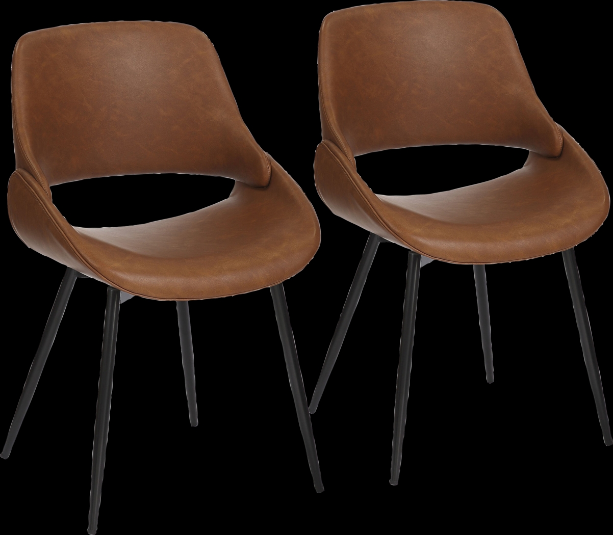 Stroble VI Camel Dining Chair, Set of 2 - Thumbnail - Image 1