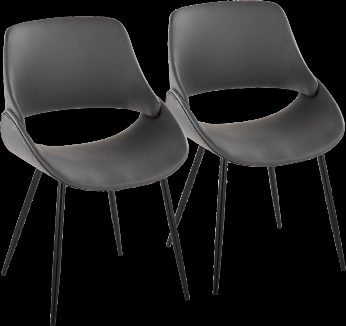 Stroble VI Gray Dining Chair, Set of 2 - Thumbnail - Image 1