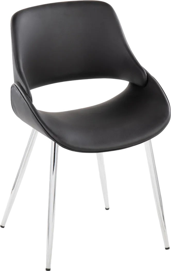 Stroble VII Black Dining Chair, Set of 2 - Thumbnail - Image 4