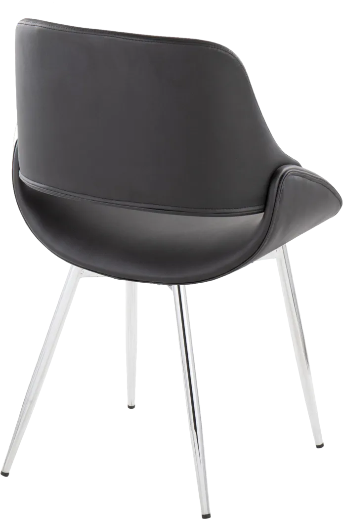 Stroble VII Black Dining Chair, Set of 2 - Thumbnail - Image 6