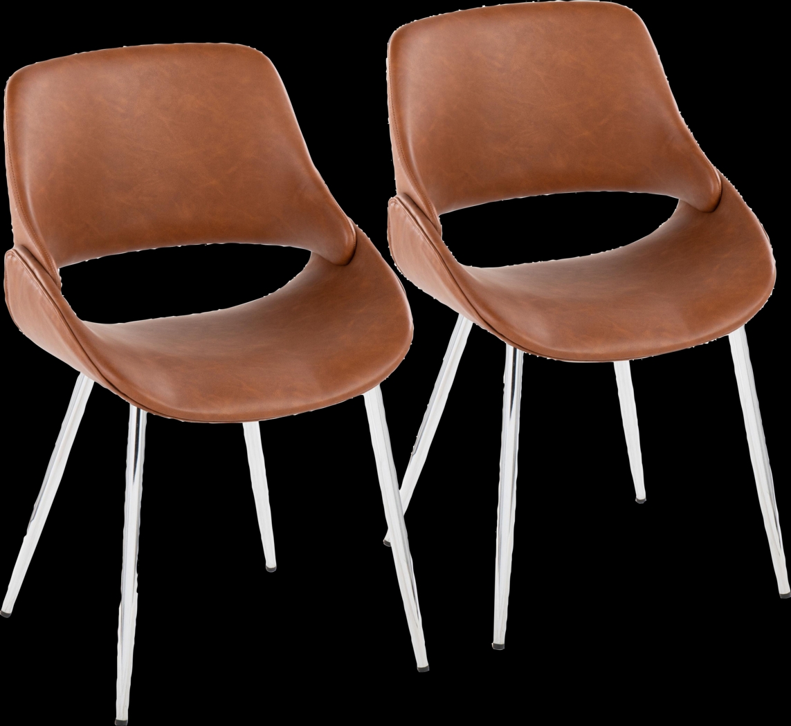 Stroble VII Camel Dining Chair, Set of 2 - Thumbnail - Image 1