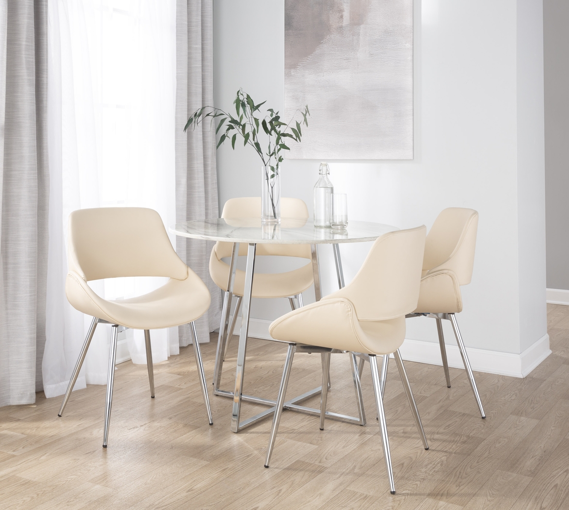 Stroble VII Cream Dining Chair, Set of 2 - Thumbnail - Image 2
